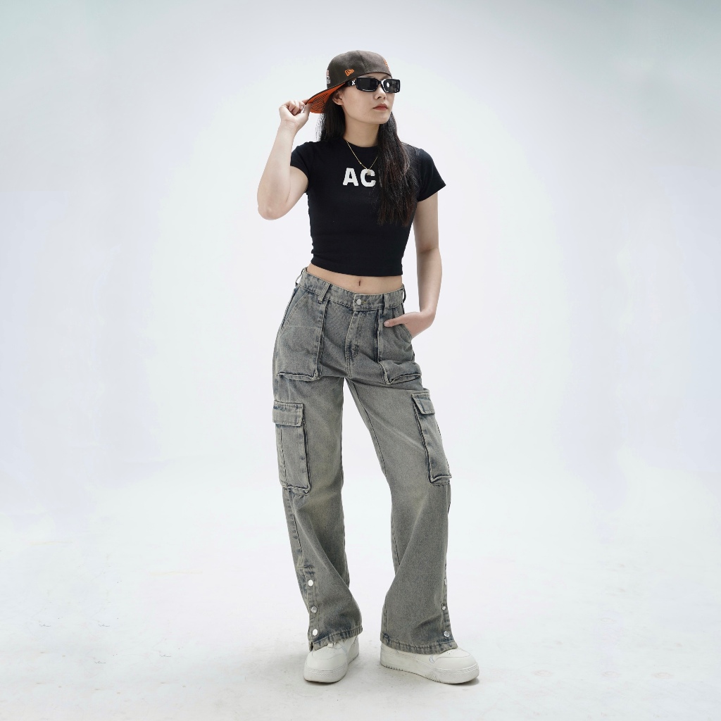 Quần JEAN Túi Hộp Cúc Bấm Nam Nữ Chính Hãng Tiệm Nhà SƠN