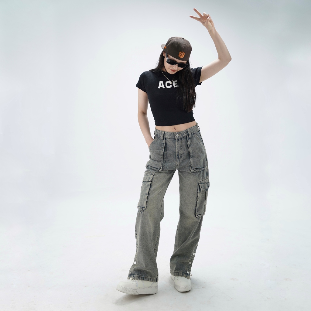 Quần JEAN Túi Hộp Cúc Bấm Nam Nữ Chính Hãng Tiệm Nhà SƠN