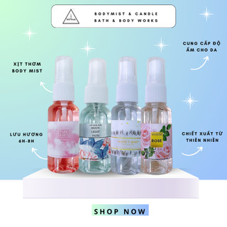 Xịt thơm toàn thân, Xịt body mist Bath And Body Works đầy đủ mùi hot  (LINK 1/2) (Mẫu thử 33ml)