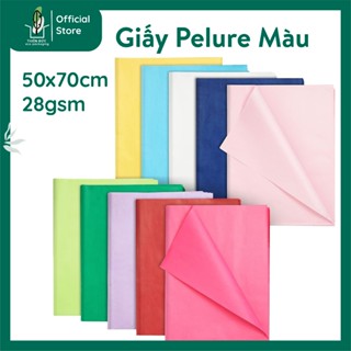 Giấy lụa 10 tờ nhiều màu gói lót hoa, quà tặng, gói hàng... giấy nến pelure mỏng làm thủ công handmade, backdrop