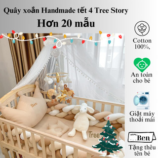 Quây cũi xoắn handmade tết 4 Tree Story, quây sam chặn cũi cho bé
