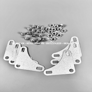 Ke góc lắp kệ sắt v lỗ đa năng, bass sắt lắp kệ sắt 01 chiếc