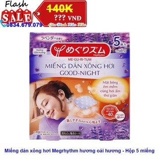 Miếng dán xông hơi megrhythm good-night oải hương - hộp 5 miếng
