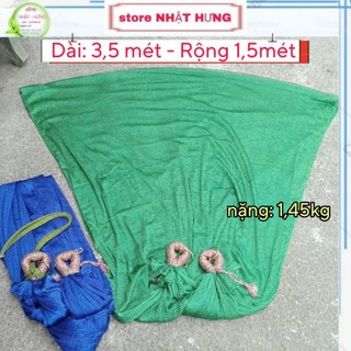 Võng lưới bó đầu 2 lớp cao cấp dài 3,5 mét - kèm 3 mét dây dù tốt