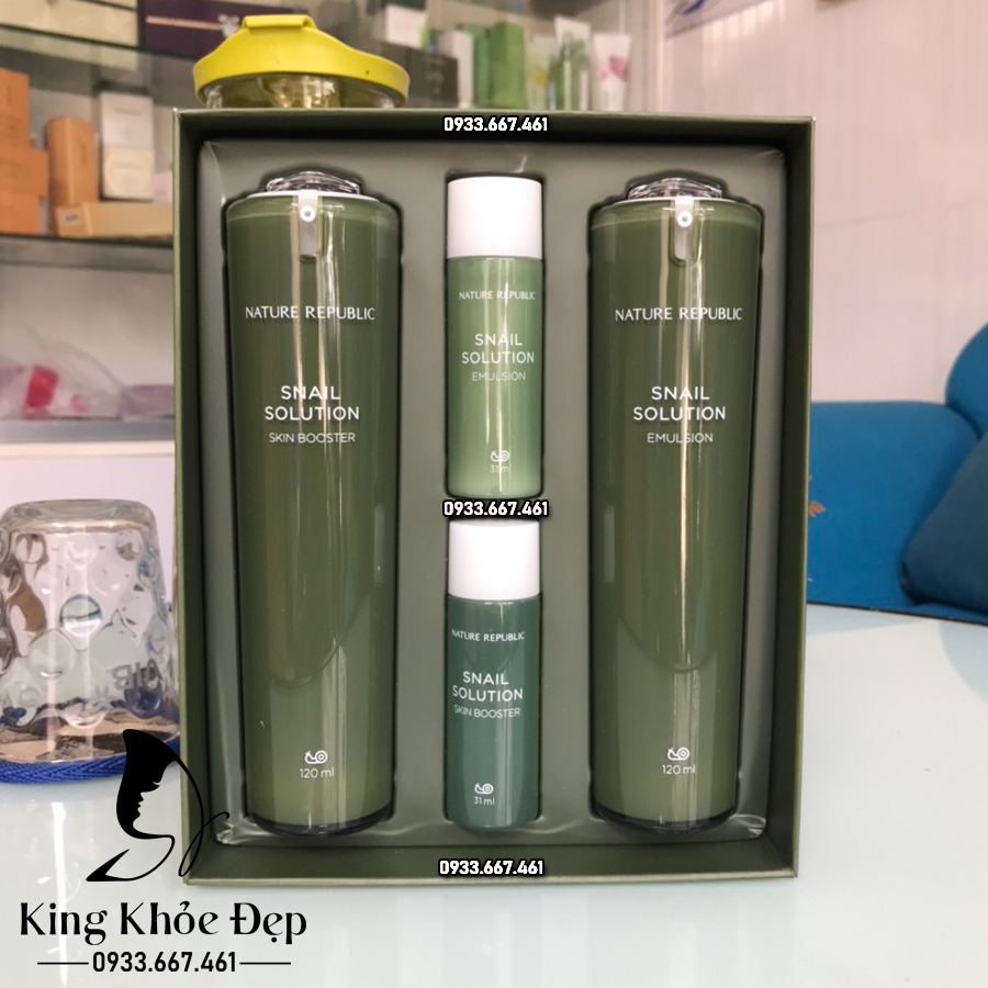 Bộ Dưỡng Da Nature Republic Snail Solution Set