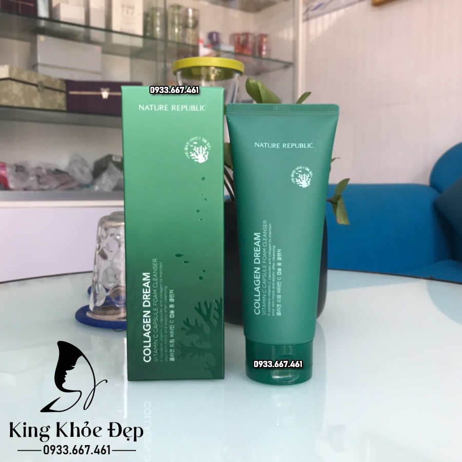 Sửa Rửa Mặt Nature Republic Collagen Dream Vitamin C Capsule Foam Cleanser