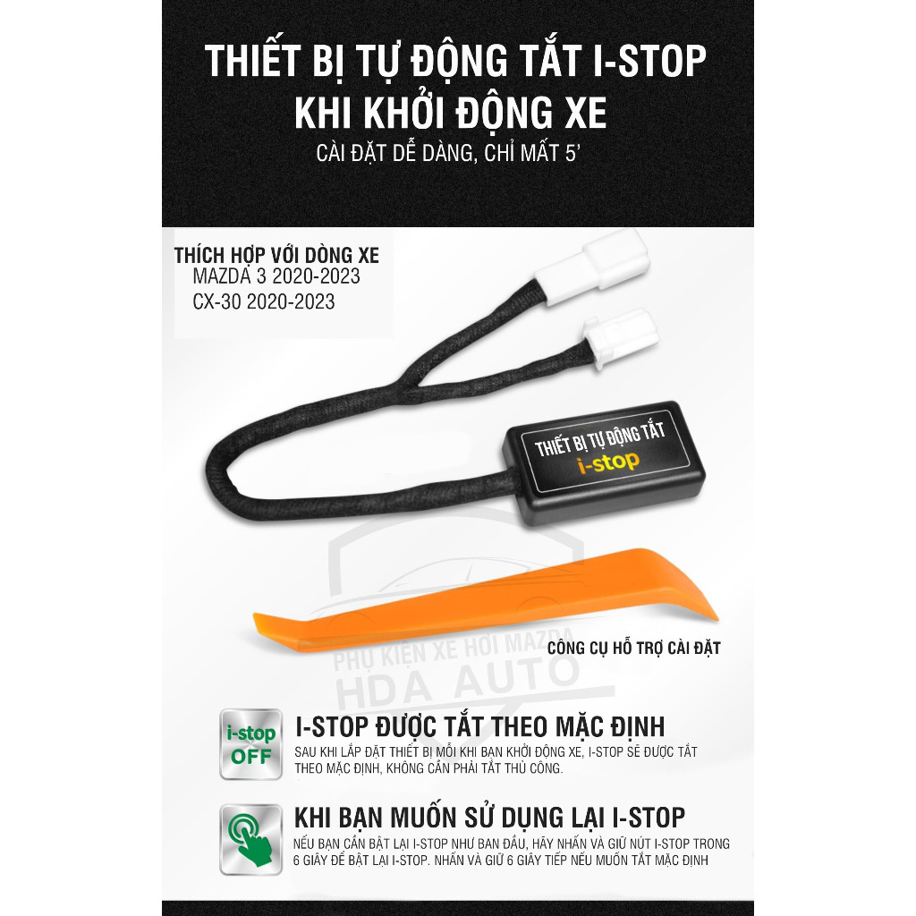 Thiết bị tự động tắt i-stop trên xe mazda 3 2020-2023