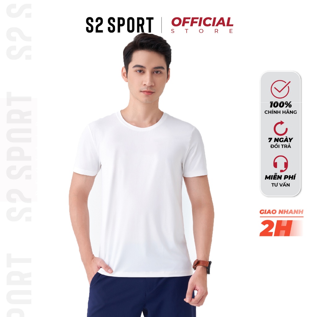 Áo thun nam ngắn tay S2 SPORT ST2301 t-shirt cổ tròn tay lỡ cotton USA premium mềm mịn co giãn 4 chiều mặc hè thoáng