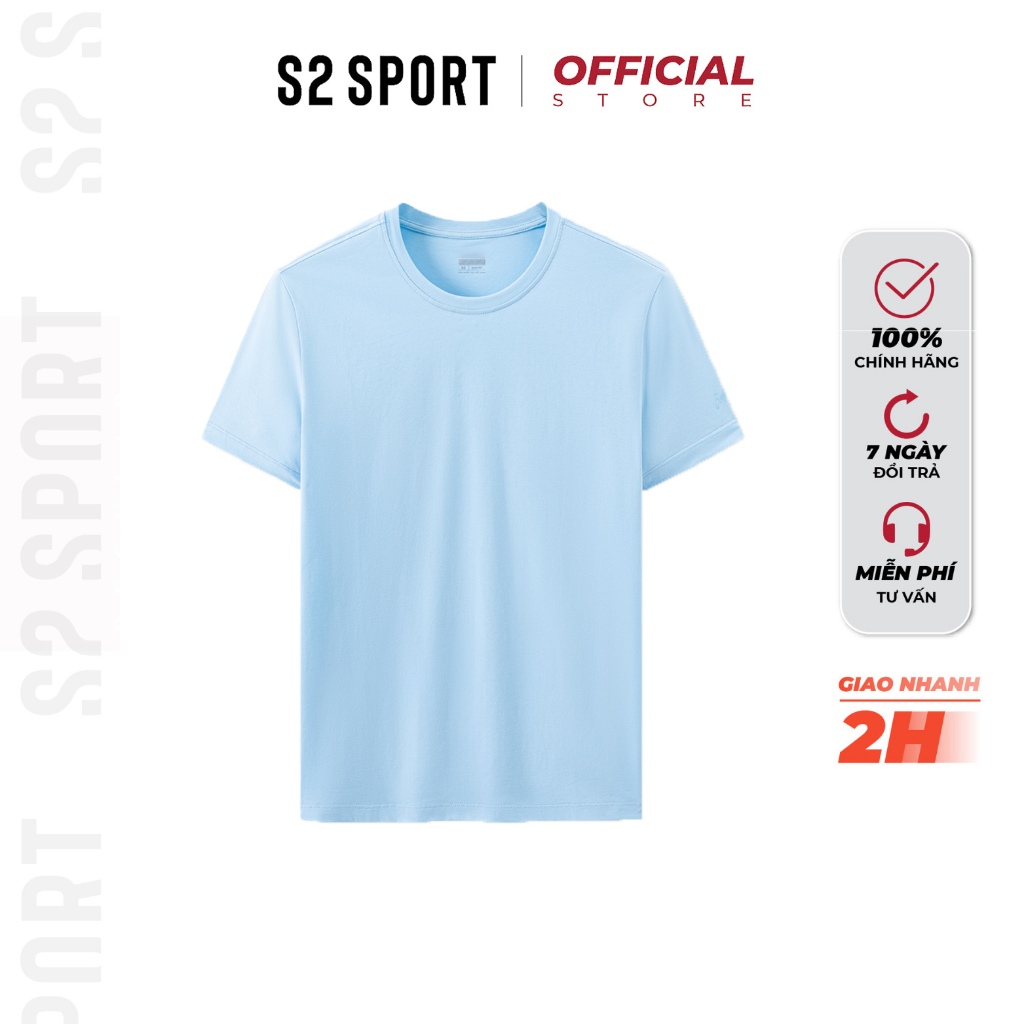 Áo thun nam ngắn tay S2 SPORT ST2301 t-shirt cổ tròn tay lỡ cotton USA premium mềm mịn co giãn 4 chiều mặc hè thoáng