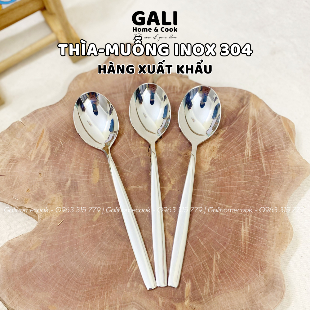 Thìa Muỗng Inox 304 Cao Cấp | Phục Vụ Ăn Cơm, Phở, Cháo, Soup | Hàng Sang Trọng Hãng WMF, Zwilling,... | Galihomecook