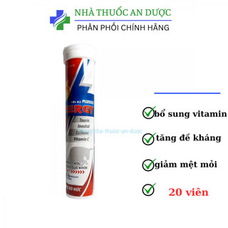 COMBO 10 tuýp Viên sủi Plusszs Energy giúp tăng đề kháng, bổ sung vitamin, tăng sức khoẻ - lọ 20 viên