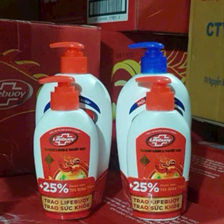 nước rửa tay lifebuoy 500ml xanh dương / đỏ tặng