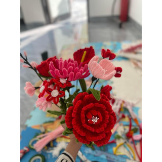 cành hoa kẽm nhung handmade