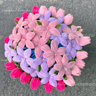 cành hoa kẽm nhung handmade