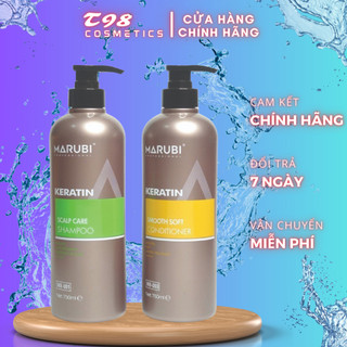 Cặp gội xả keratin marubi phục hồi kích thích thích mọc tóc 750ml - t98 cosmetics
