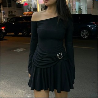 ĐẦM THUN JENNY NHÚN EO HỞ VAI