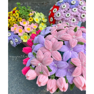 cành hoa kẽm nhung handmade
