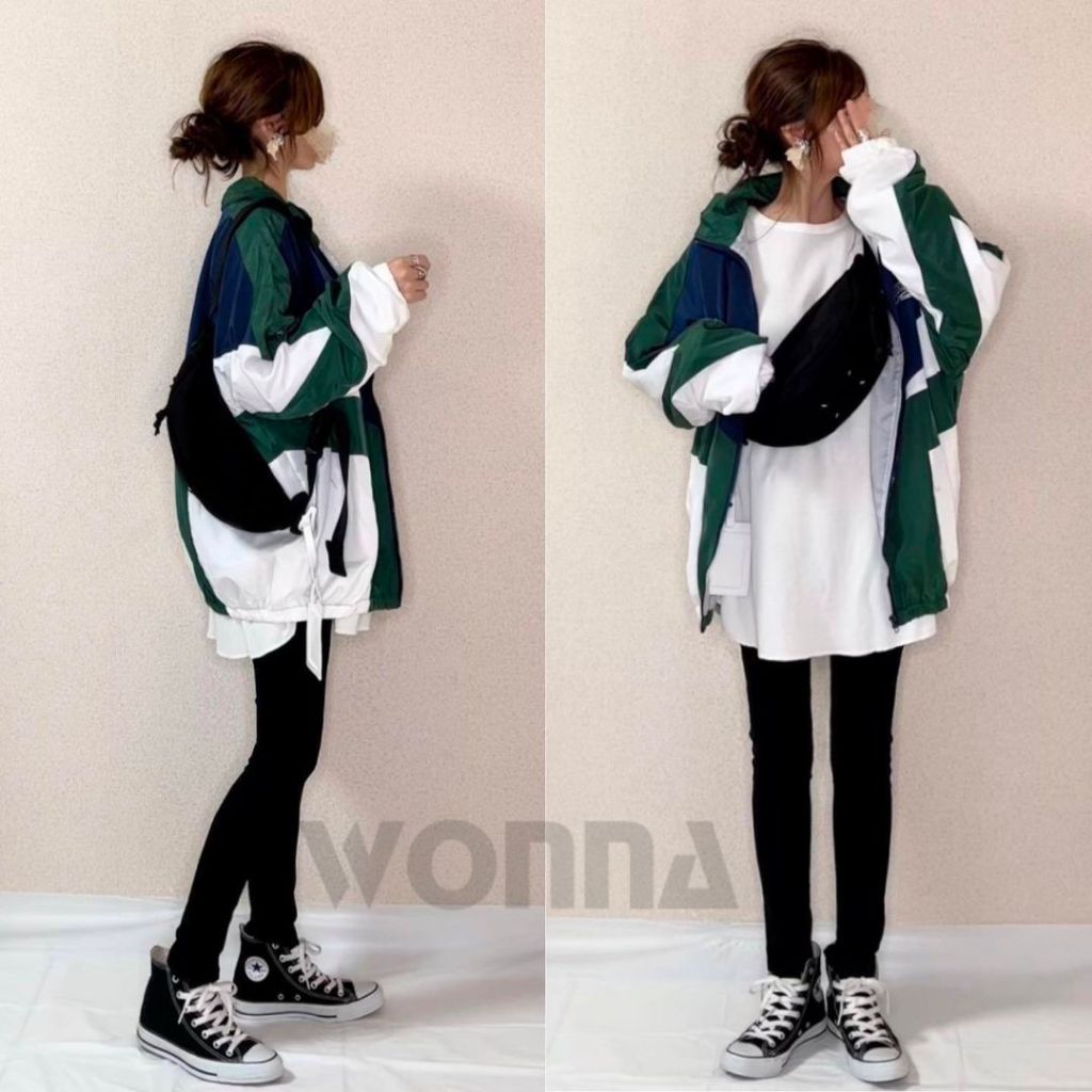 Áo Khoác Bóng Chày Phối Màu Cá Tính Cho Nam Nữ Áo Khoác Gió Dù Unisex Form Rộng Tím Trắng Đen Xanh Thể Thao Bomber