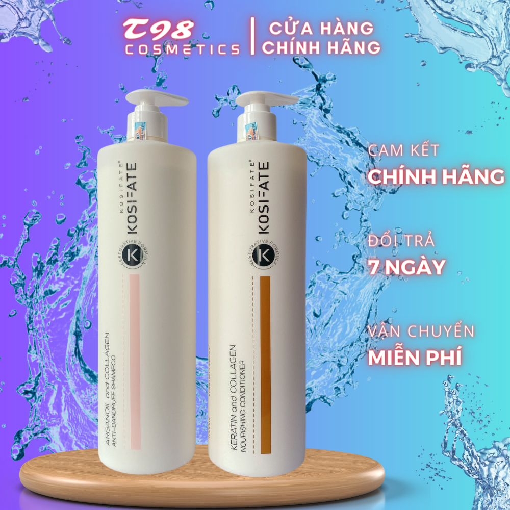BỘ DẦU GỘI XẢ KOSIFATE PHỤC HỒI TÓC SIÊU MỀM MƯỢT 500ml & 1000ml