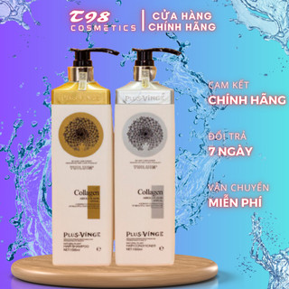 Cặp dầu gội xả collagen vinge 1000ml giảm rụng tóc, kích mọc tóc, phục hồi tóc hư tổn