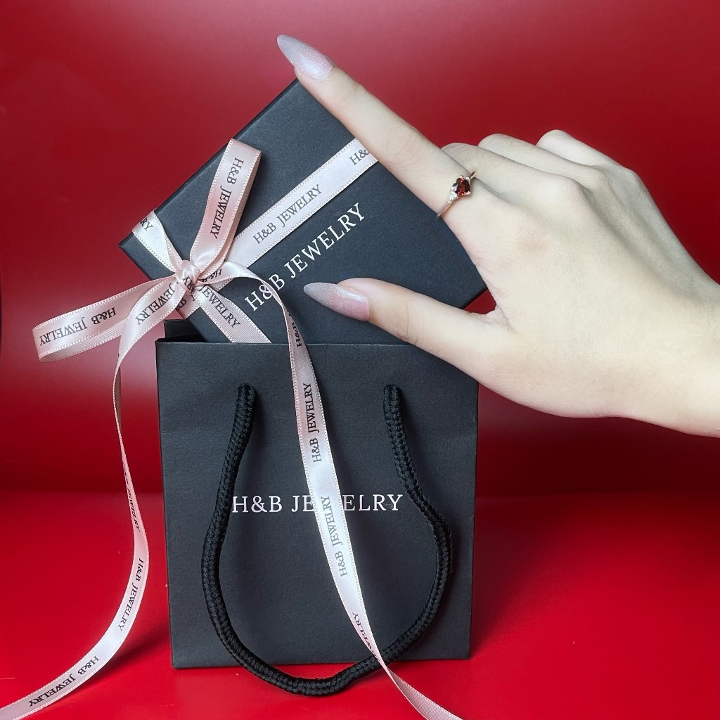 Nhẫn Lovestone Garnet Basic H&B Jewelry Bạc S925