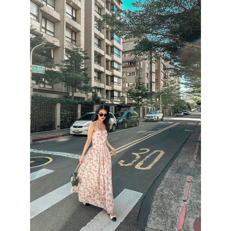 Selina dress Váy dài đi tiệc váy dài cho nữ summer flower dress dáng dài