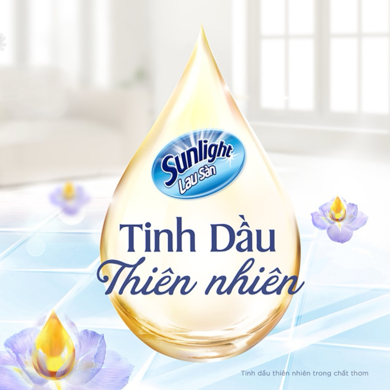 Nước Lau Sàn Sunlight Hương Hoa hạ bạc hà Chai 1kg