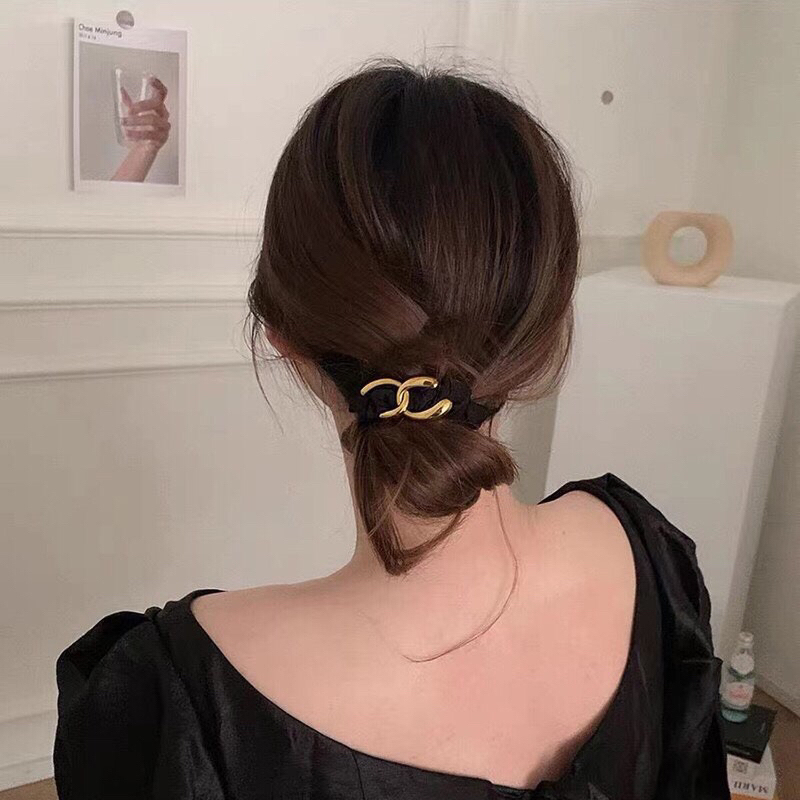 dây cột tóc gắn chảm sang trọng