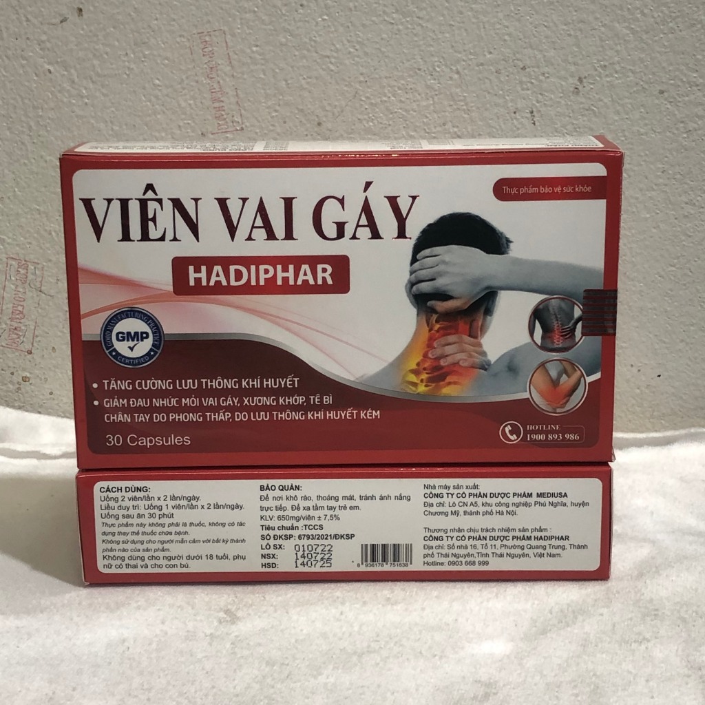 Viên Vai Gáy thảo dược giúp giảm đau nhức mỏi vai gáy, xương khớp