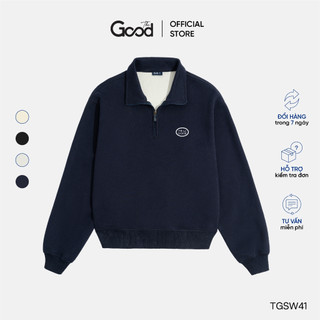 Áo sweater the good half-zip sweatshirt, áo nỉ sweater basic nhiều màu