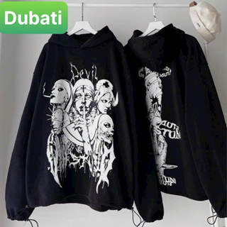 ÁO NỈ, ÁO KHOÁC HOODIE QUỶ MẶT TRẮNG DEVI.L SIÊU NGẦU NAM NỮ PHONG CÁCH CAO CẤP - DUBATI FASHION