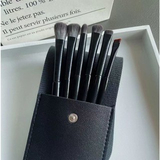  Bộ cọ 6 cây trang điểm mắt chuyên nghiệp kèm túi da bộ cọ đánh phấn mắt phấn mũi lông mềm 