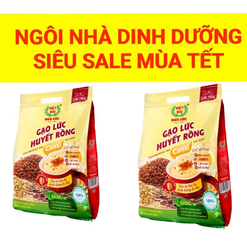 Gạo Lức Huyết Rồng Canxi Việt Đài 600g