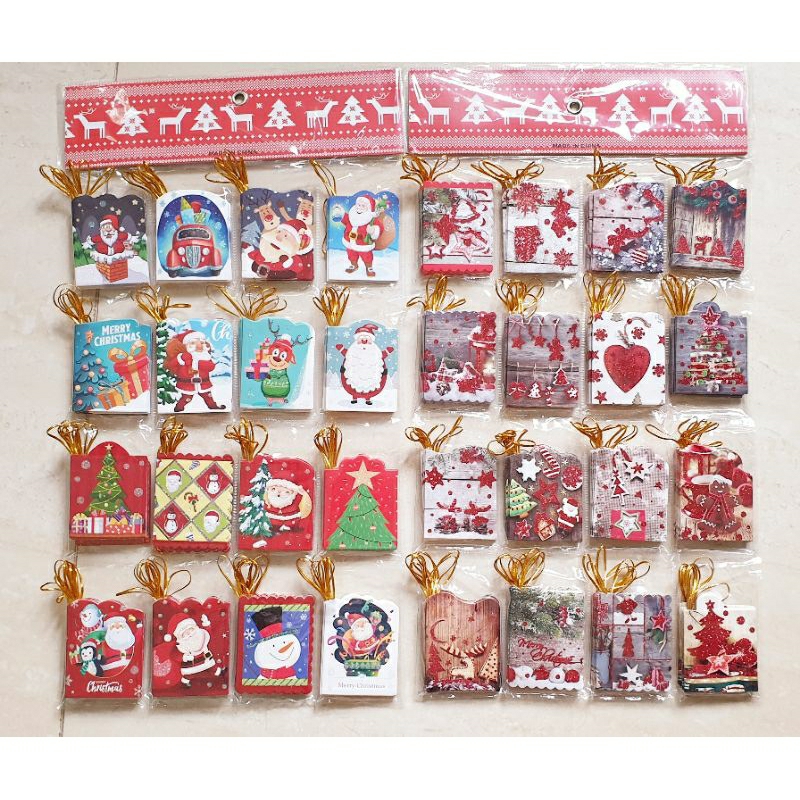 Thiệp Giáng Sinh mini nhỏ dễ thương treo cây thông Noel hoặc gửi tặng bạn bè