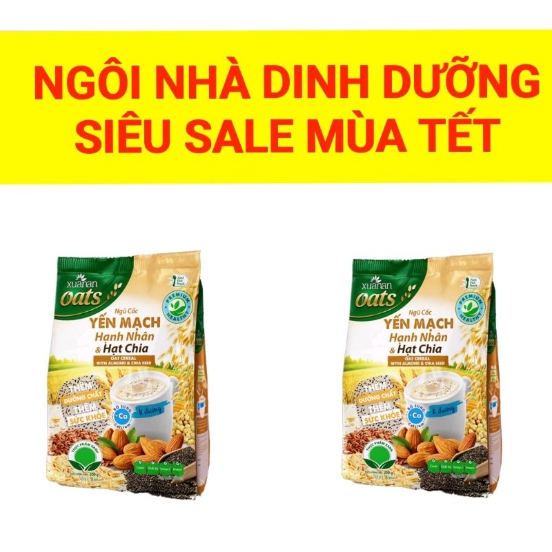 Ngũ Cốc Hạnh Nhân Hạt Chia Ít Đường Xuân An 400g