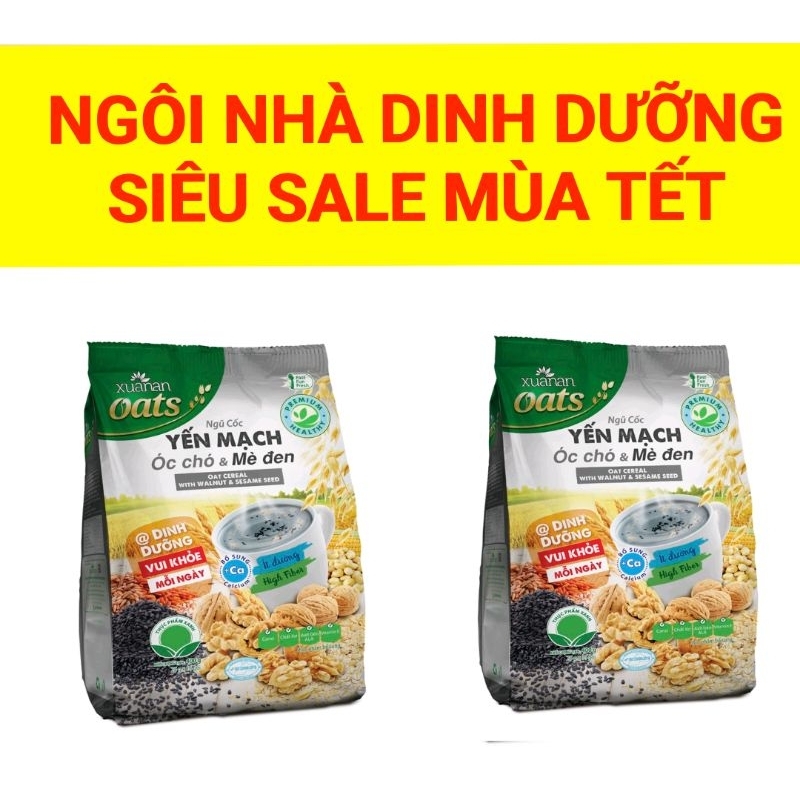 Ngũ Cốc Yến Mạch Óc Chó Mè Đen Xuân An 400g