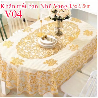 Khăn trải bàn nhũ vàng 1.5m*2.3m- Đủ kích thước lựa chọn