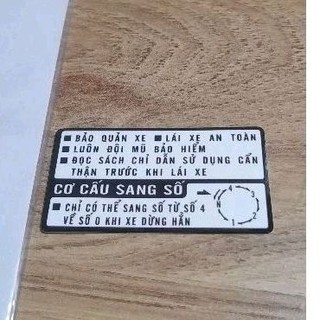 Tem thông số xe wave, tem cơ cấu sang số xe wave