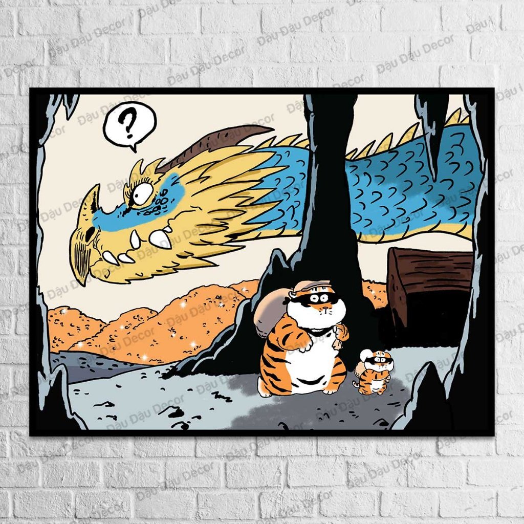 Tranh vô tri hài hước TRỘM TIỀN CỦA VỢ chế hài | TranhTRỘM TIỀN CỦA VỢ vô tri hài hước 30x40