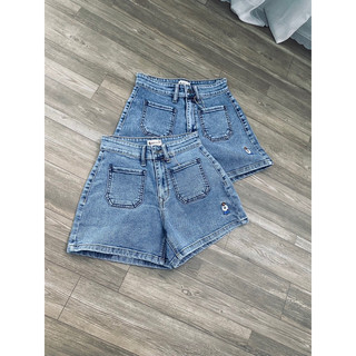 Quần short túi trước thêu gấu Whoau