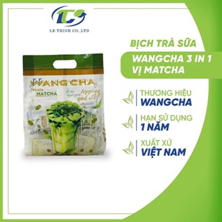 Bịch Trà Sữa Wangcha Tiện Lợi Vị Matcha - Bột Trà Sữa Matcha Thơm Ngon Có Thạch Trân Châu Ngọc Trai Đi Kèm