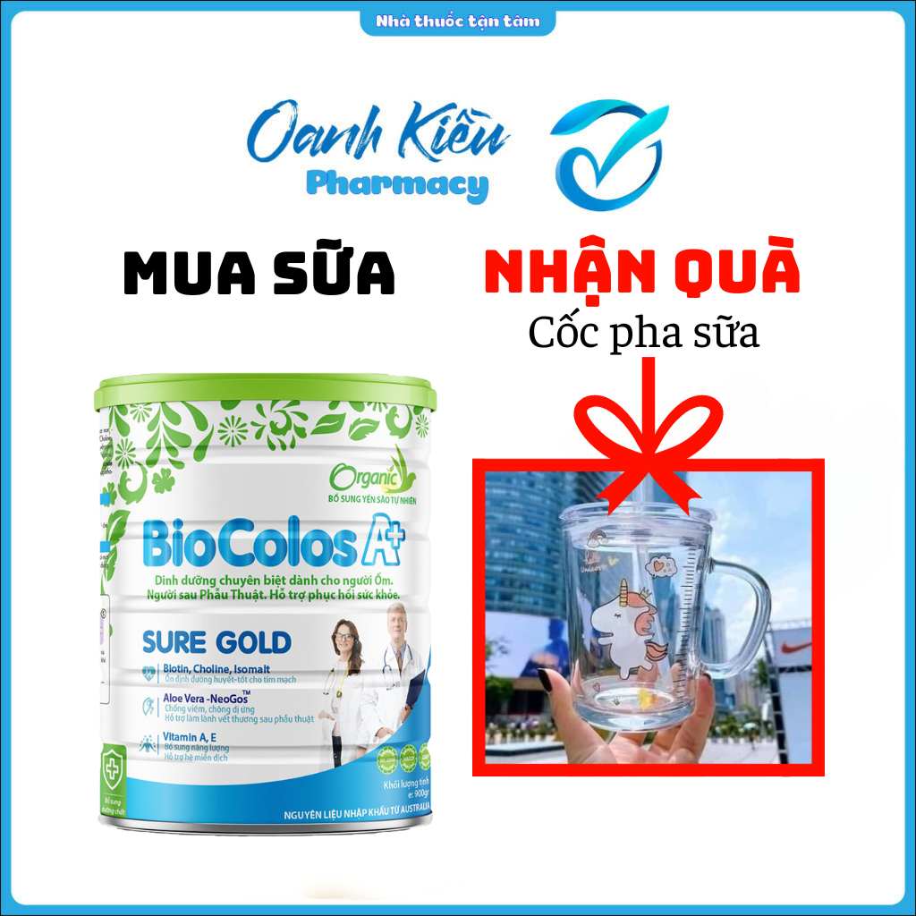 Sữa mát BioColos A+ Sure Gold (900G) - Sữa dinh dưỡng và vitamin - Dành cho người ốm, sau bệnh phục hồi sức khỏe