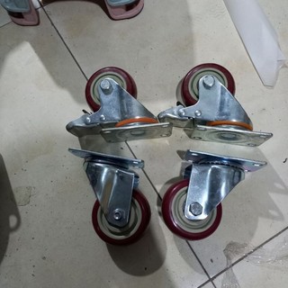 Bánh xe đỏ chịu lực 75mm ,xoay 360 độ