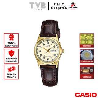 Đồng hồ nữ dây da Casio chính hãng LTP-V006GL-9BUDF (25mm)