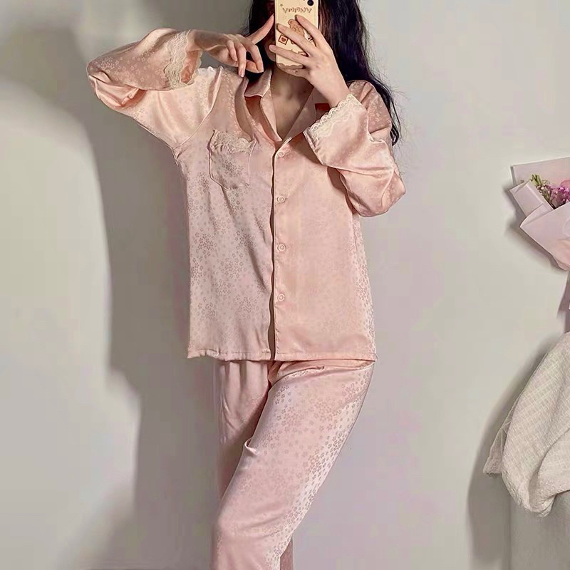 Pijama lụa quảng châu,đồ bộ mặc nhà cao cấp{SALE}