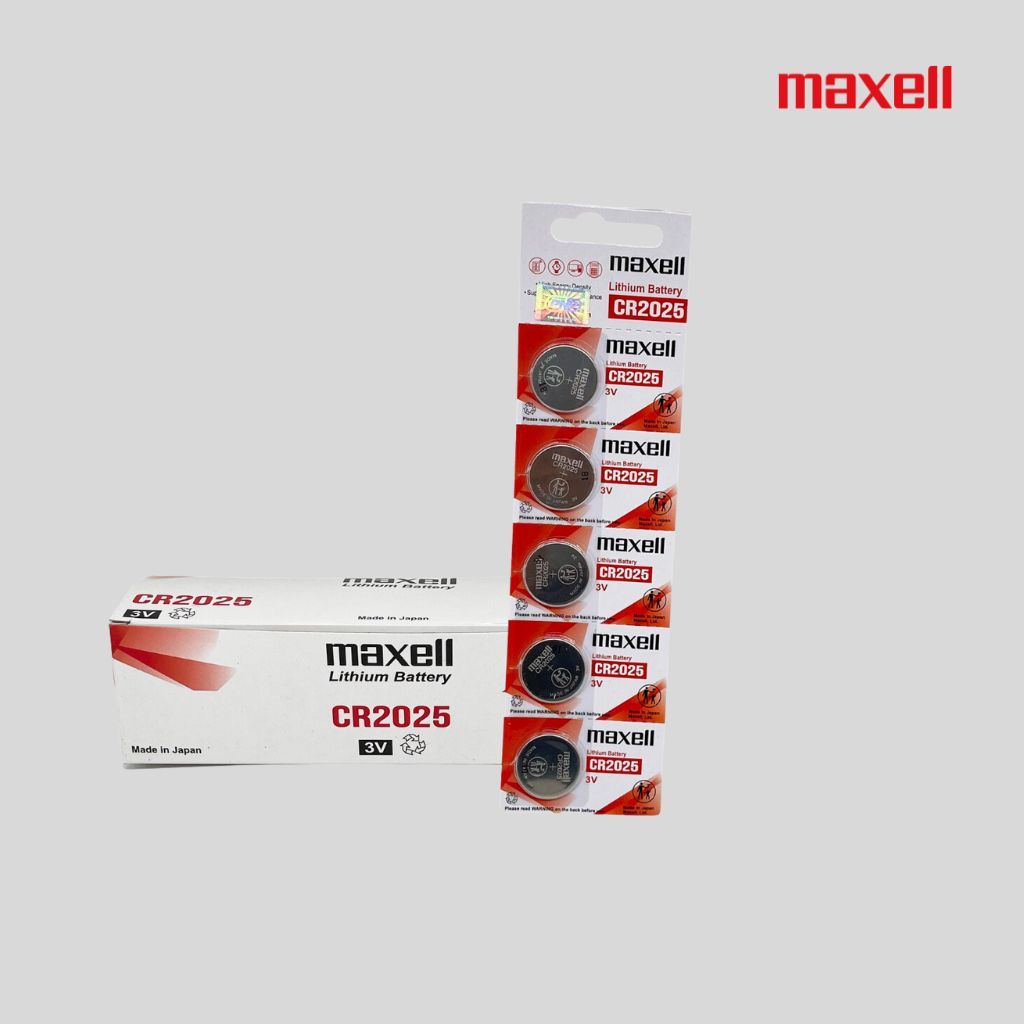 Vỉ 5 Viên Pin MAXELL CR2032 / CR2025 / CR2016 / CR1632 / CR1620 / CR1616 / CR1220 / CR2450 / CR2430 3V chính hãng