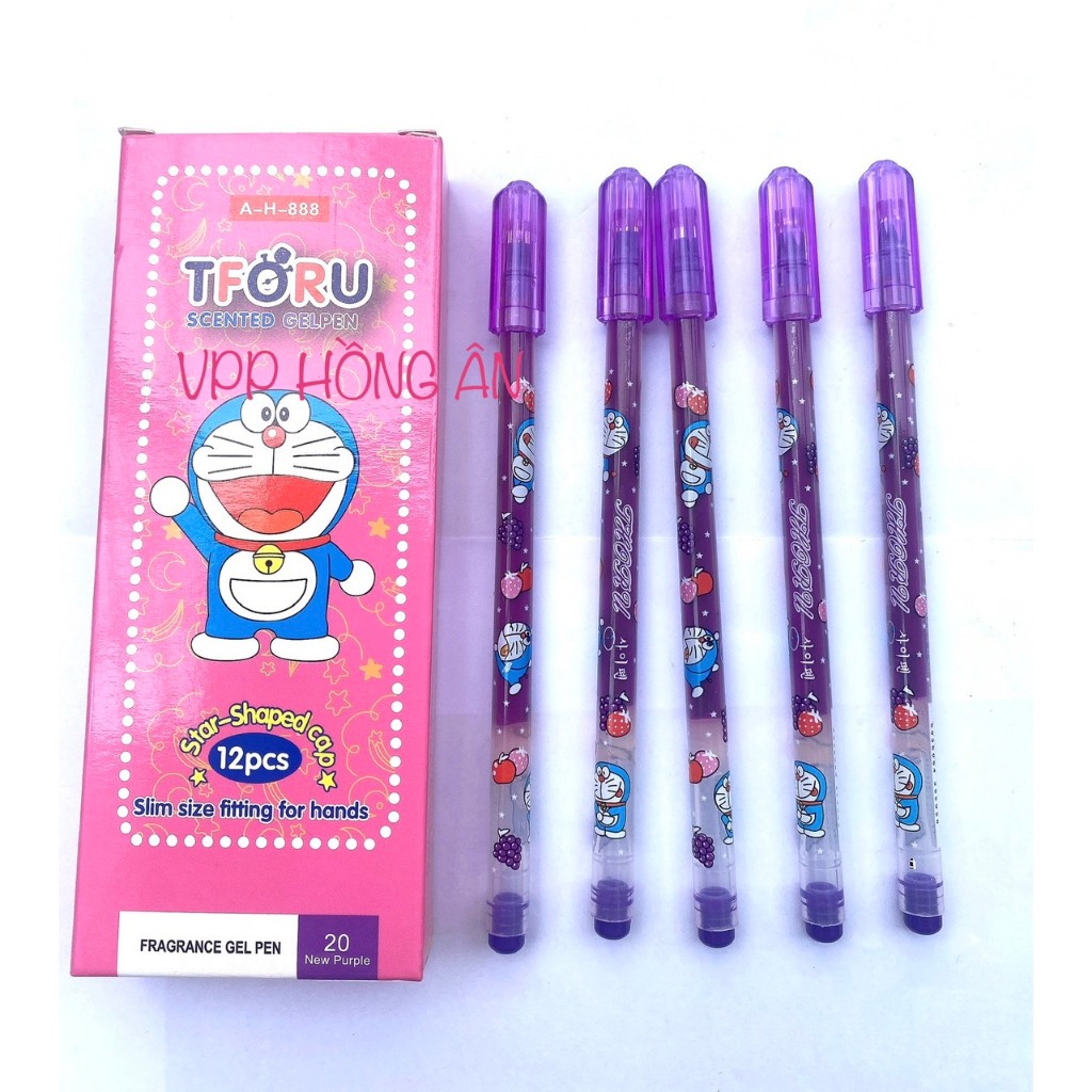 Hộp 12 Cây Bút TFORU Thơm Nho Mực Tím Ngòi 0.38mm
