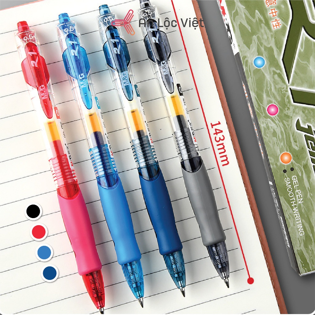 Bút Gel Bấm, Bút mực nước MG GP1008 0,5mm - Thương hiệu Bút mực gel cực kỳ chất lượng có ruột thay thế