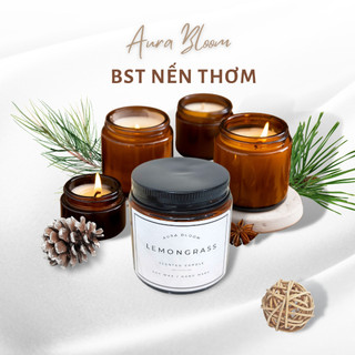 Nến Thơm Phòng Ngủ Ngon Đuổi Muỗi Sả Chanh Aura Bloom Sáp Đậu Nành Mùi Hương Dễ Chịu