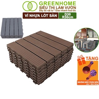 5 Vỉ Nhựa Lót Sân Vườn Greenhome, Catleza, D30xR30cm, Độ Bền 5 Năm, Trang Trí Vườn
